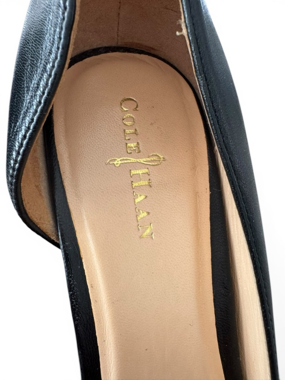 Cole Haan Black Snakeskin Embossed Leather Pointed Toe Stiletto Pumps Women 7 - Picture 5 of 6